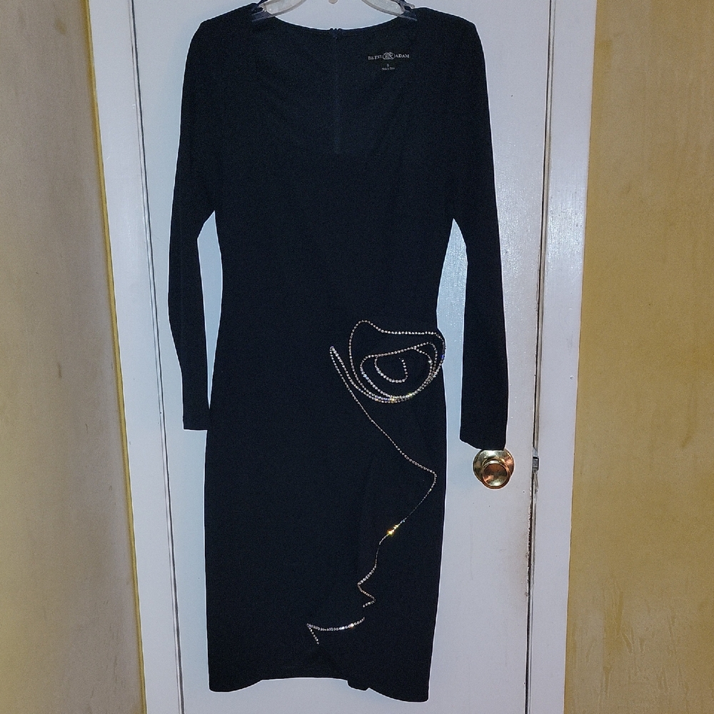 Adam Blue Dress with Silver Accents